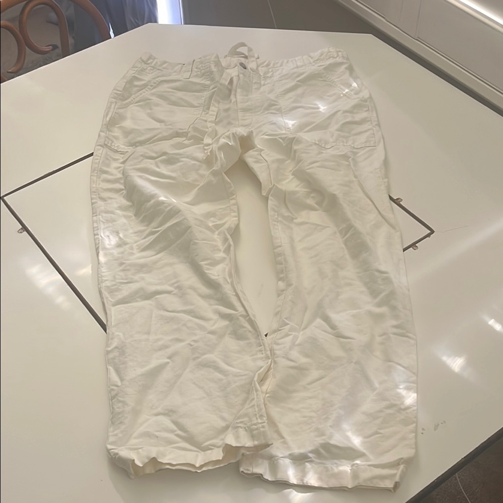 Perry Ellis Casual White Drawstring Pants
